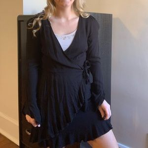 NWT Black Wrap Dress